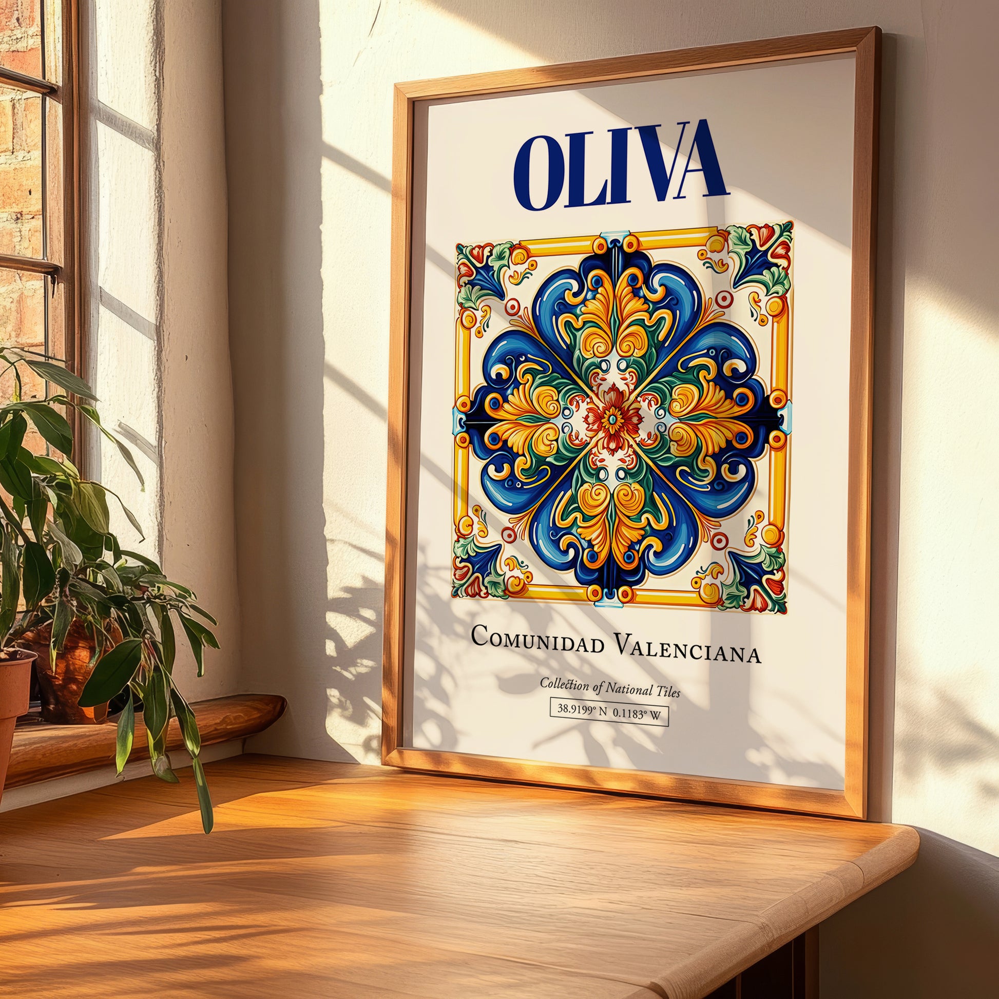Oliva, Spain – Travel Print, clean layout with no caption