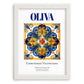 Oliva, Spain – Travel Print, placed in minimal white frame