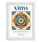 Xàtiva, Spain – Travel Print, placed in minimal white frame