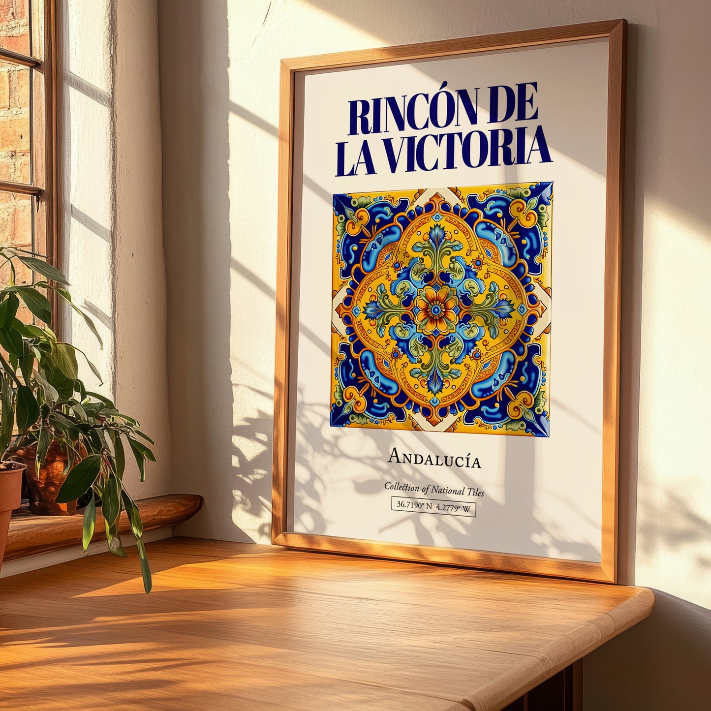 Rincón de la Victoria, Spain – Travel Poster, clean layout with no caption