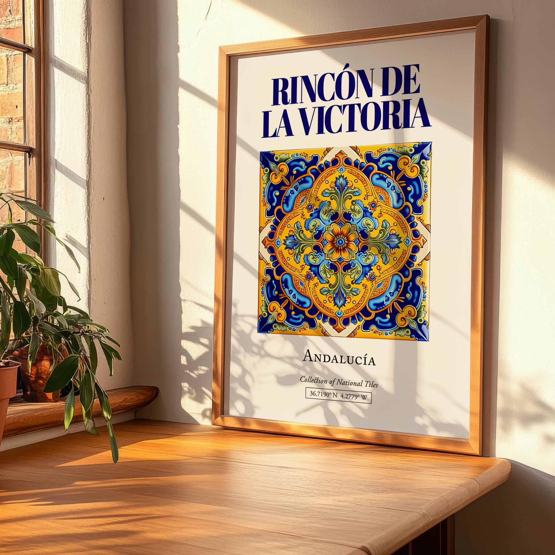 Rincón de la Victoria, Spain – Travel Poster, clean layout with no caption