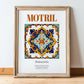 Motril, Spain – Travel Wall Art, in wooden frame leaning on the floor