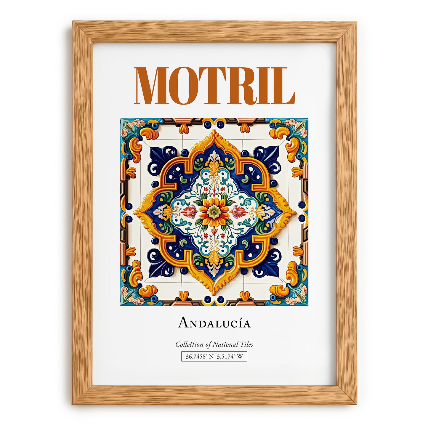 Motril, Spain – Travel Wall Art, set in oak frame