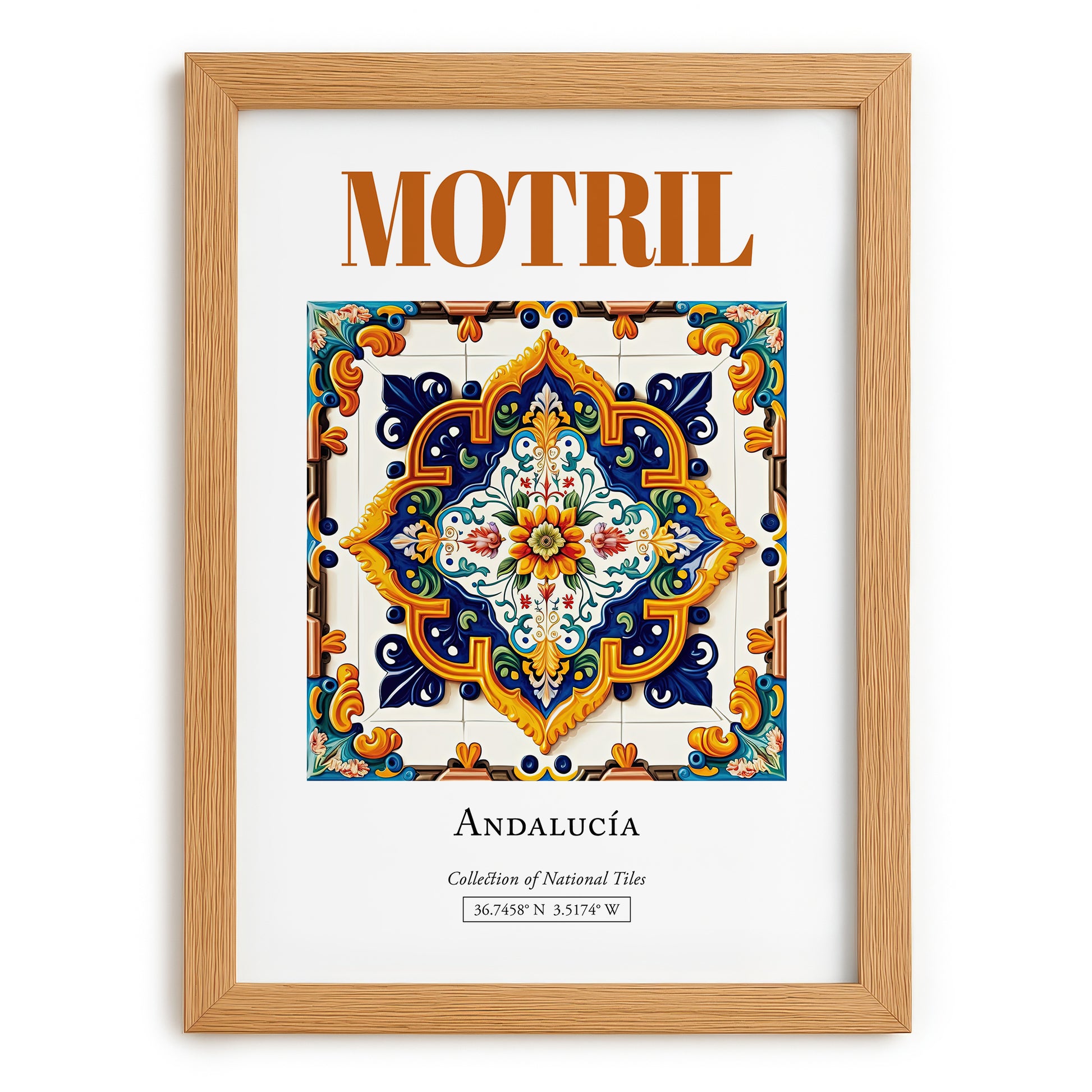Motril, Spain – Travel Wall Art, set in oak frame