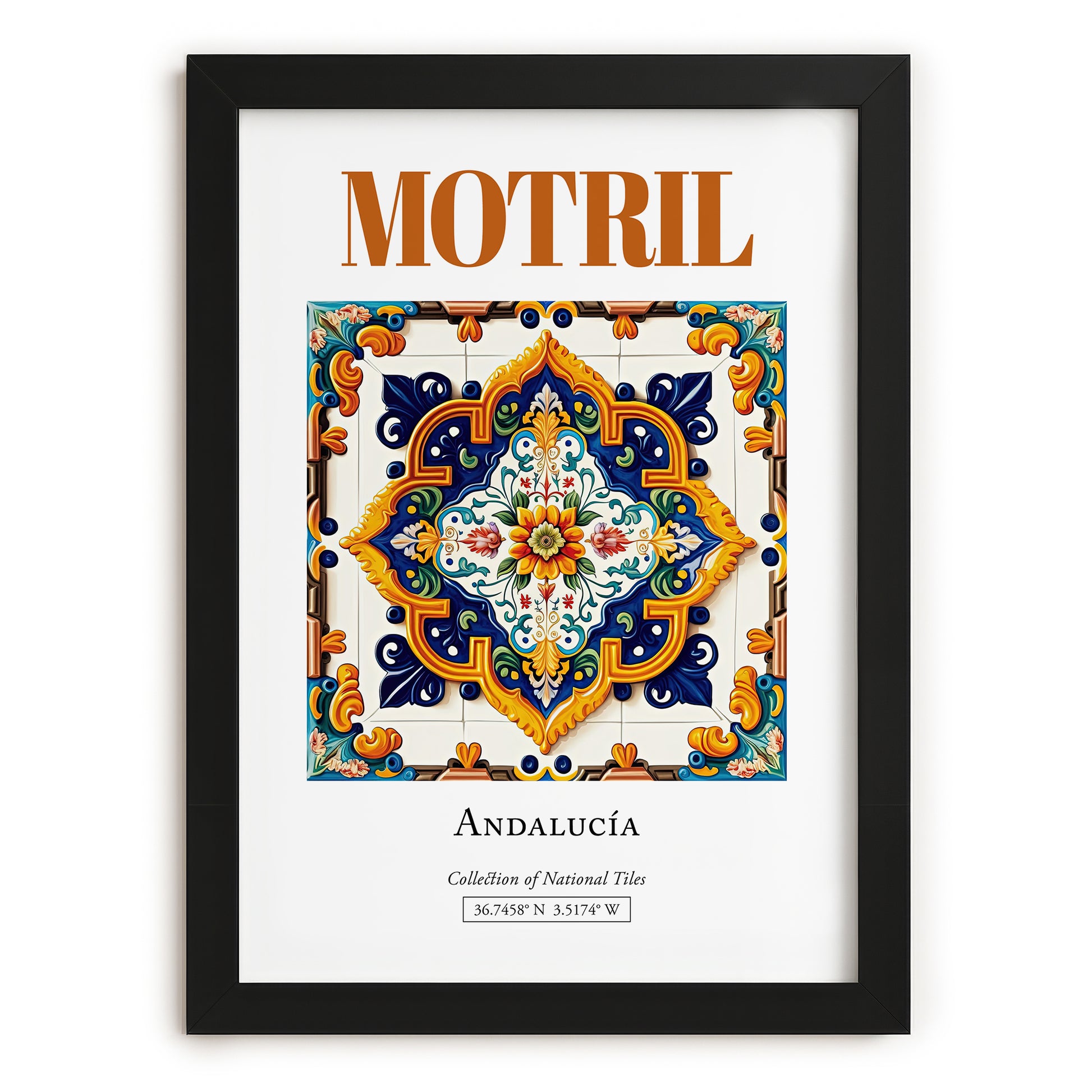 Motril, Spain – Travel Wall Art, in sleek black frame