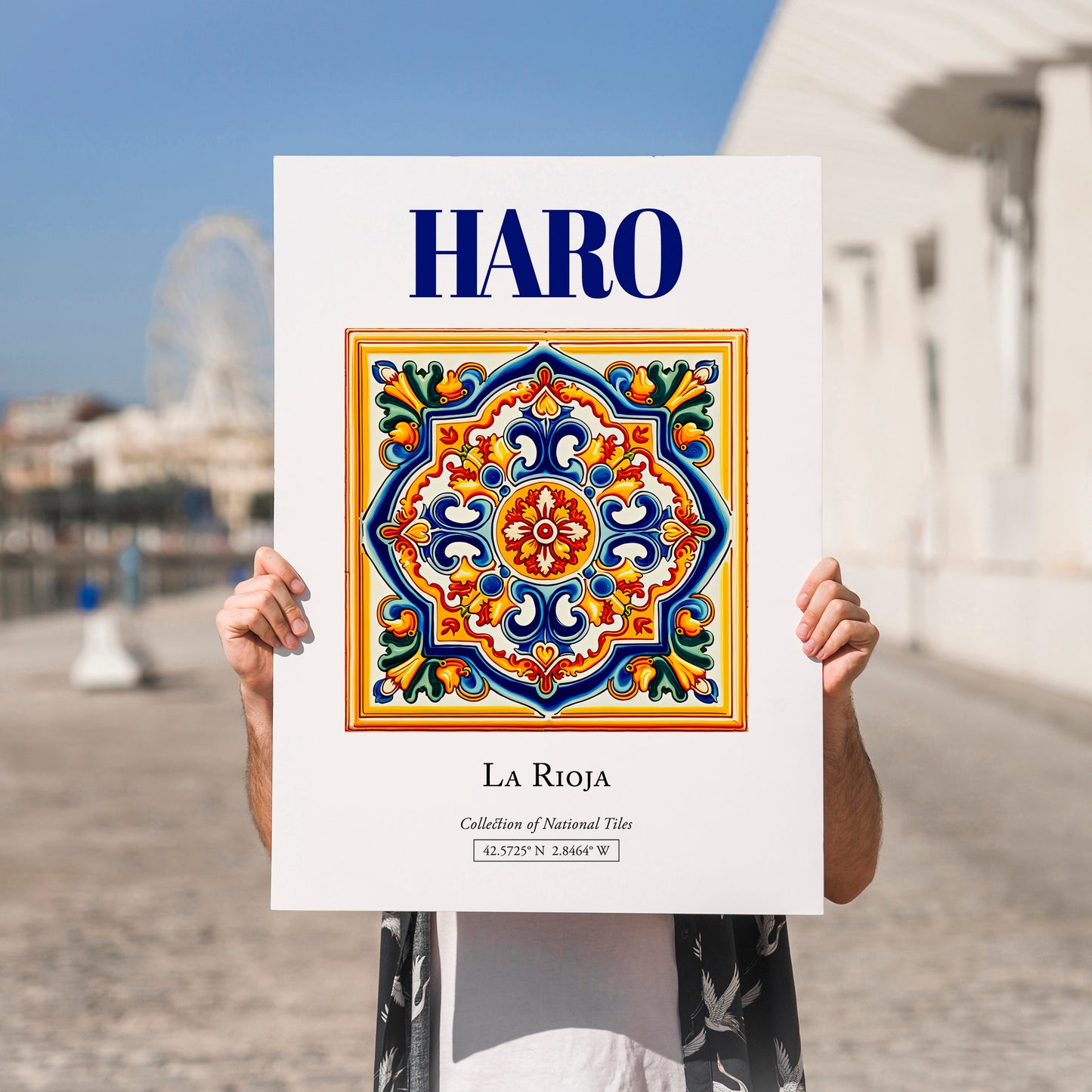 Haro, Spain – Dream Destination Decor, no-text version framed in wood