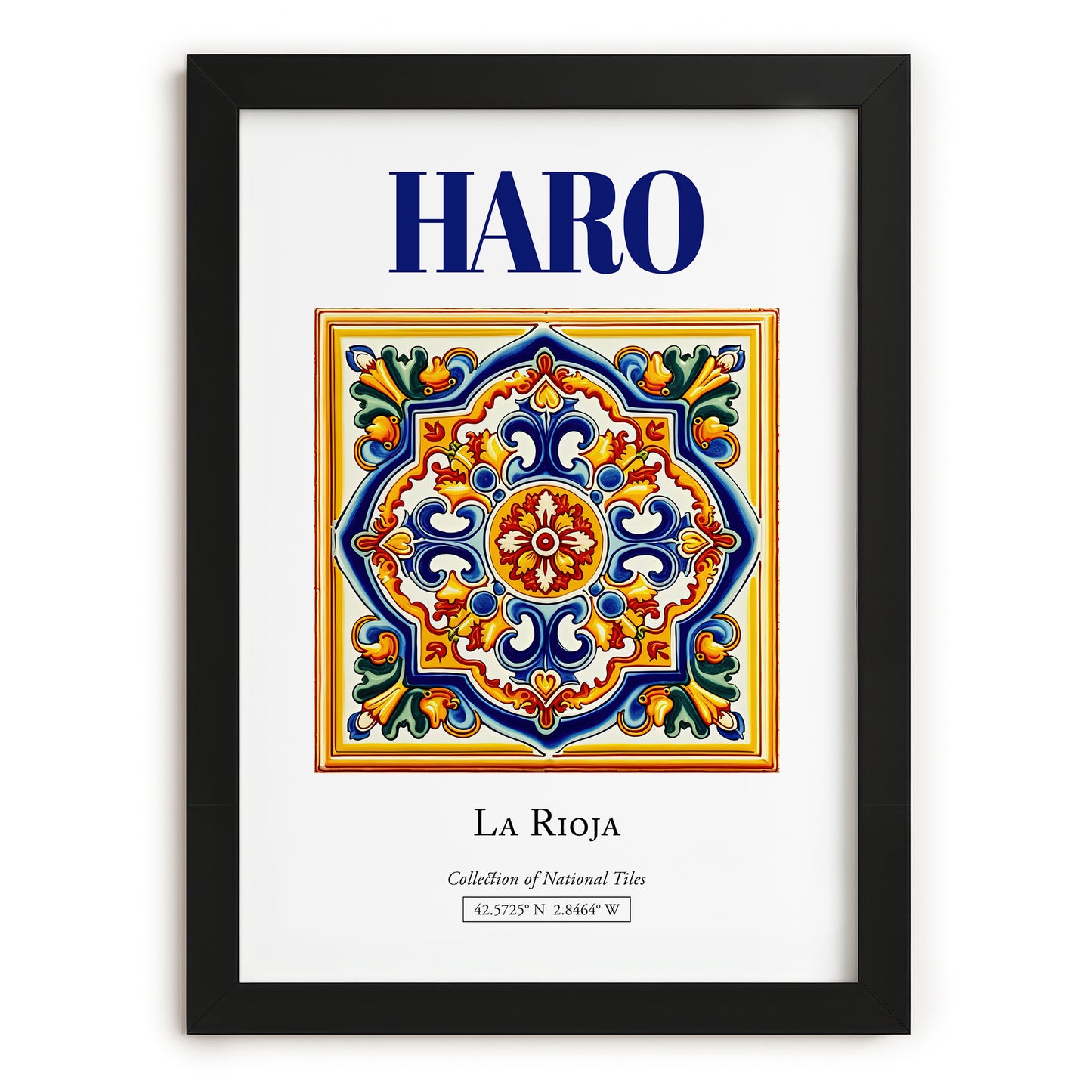 Haro, Spain – Dream Destination Decor, in sleek black frame
