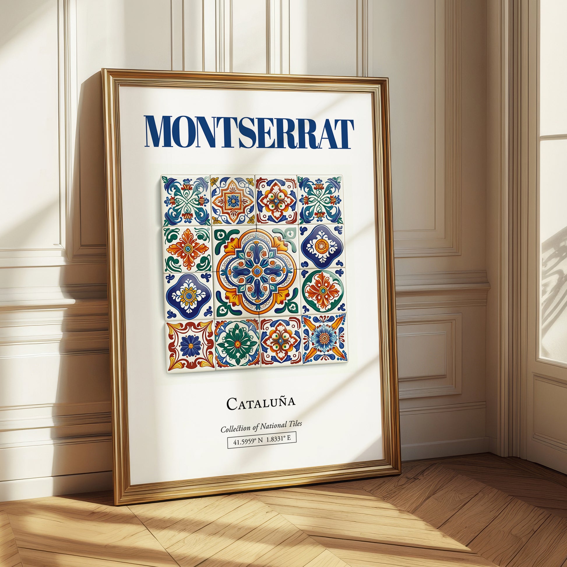 Montserrat, Spain – Cityscape Wall Art, styled in a charming Paris street view