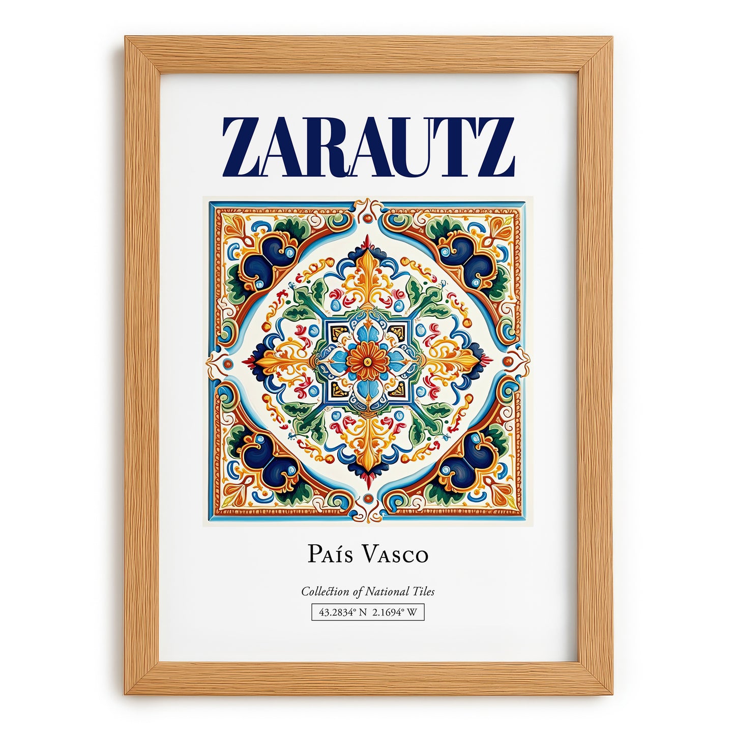 Zarautz, Spain – Dream Destination Decor, set in oak frame