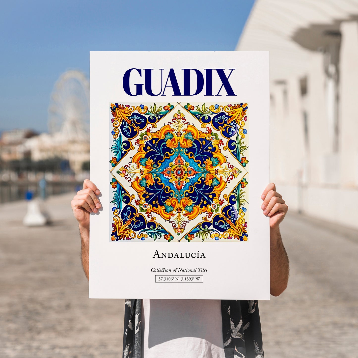 Guadix, Spain – Wanderlust-Inspired Poster, no-text version framed in wood