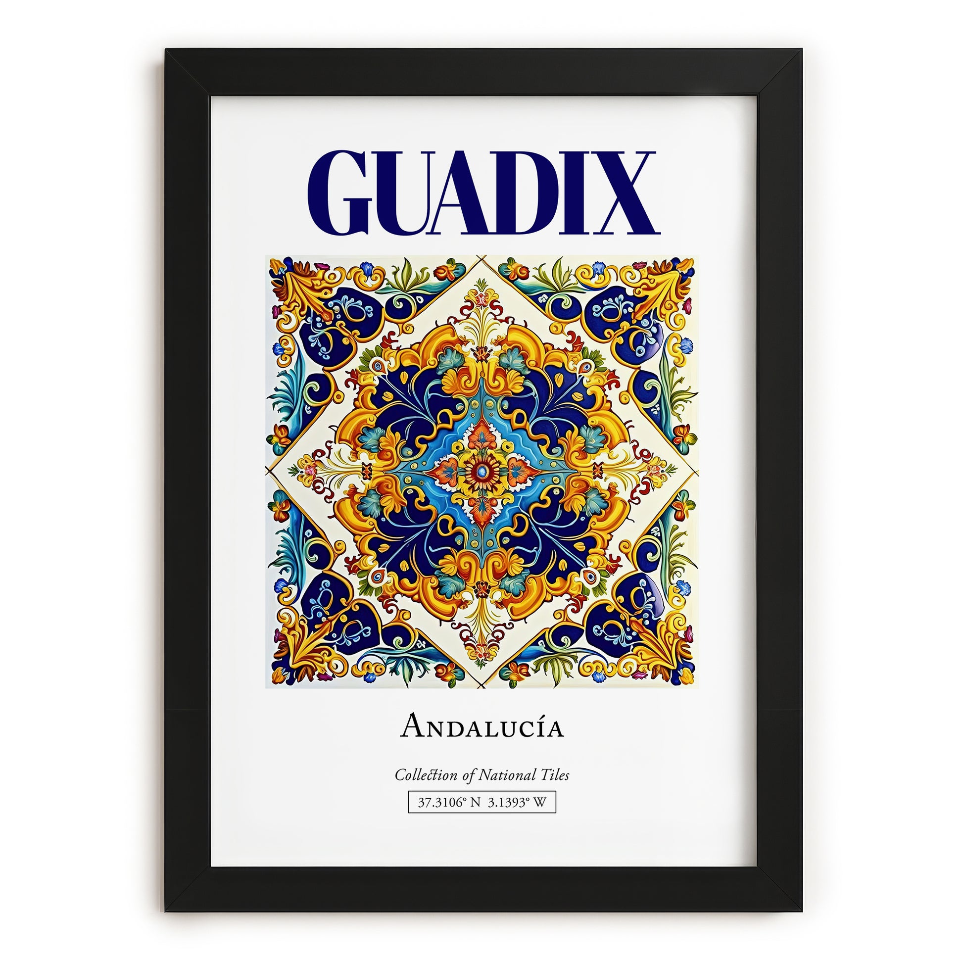 Guadix, Spain – Wanderlust-Inspired Poster, in sleek black frame