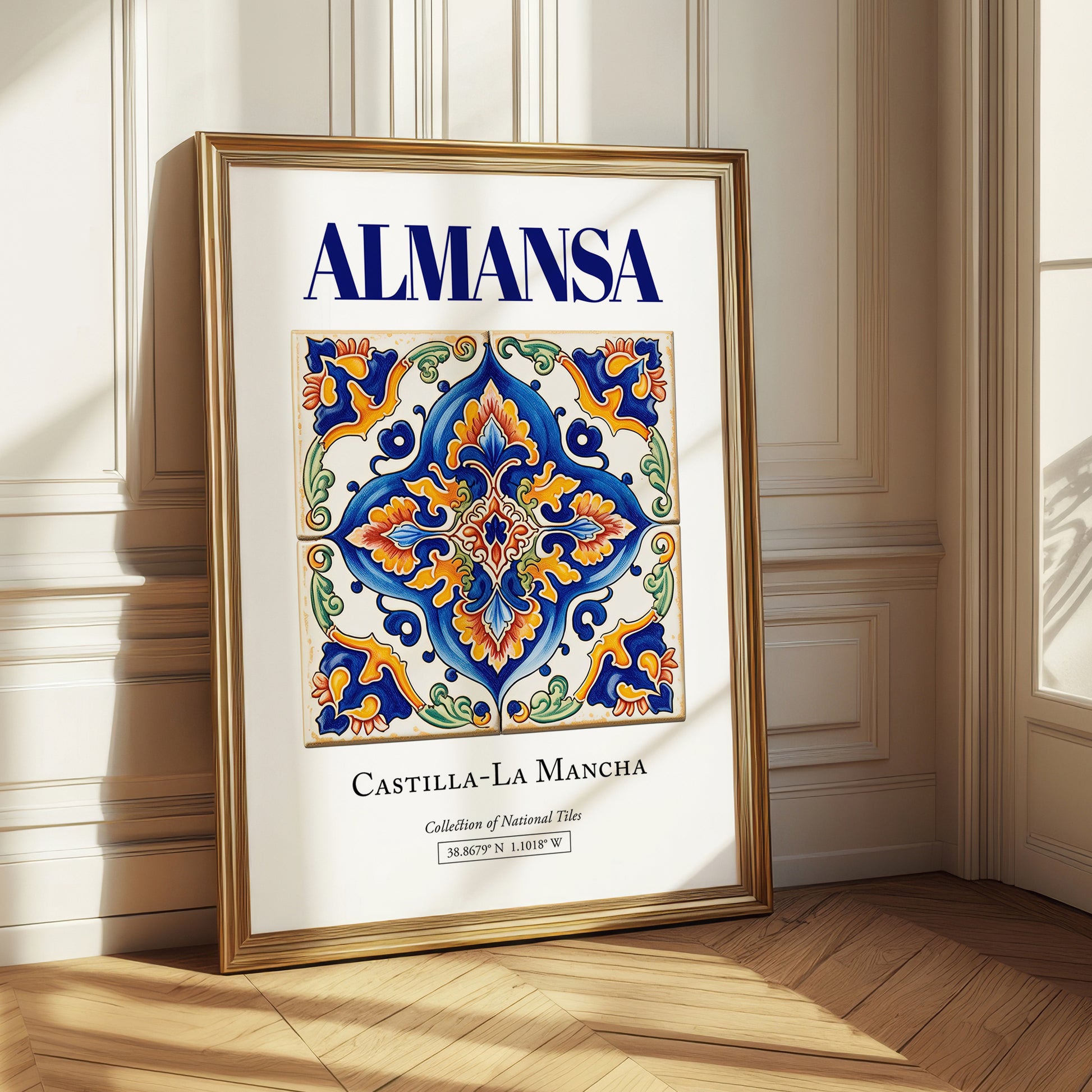 Almansa, Spain – Travel Poster, styled in a charming Paris street view