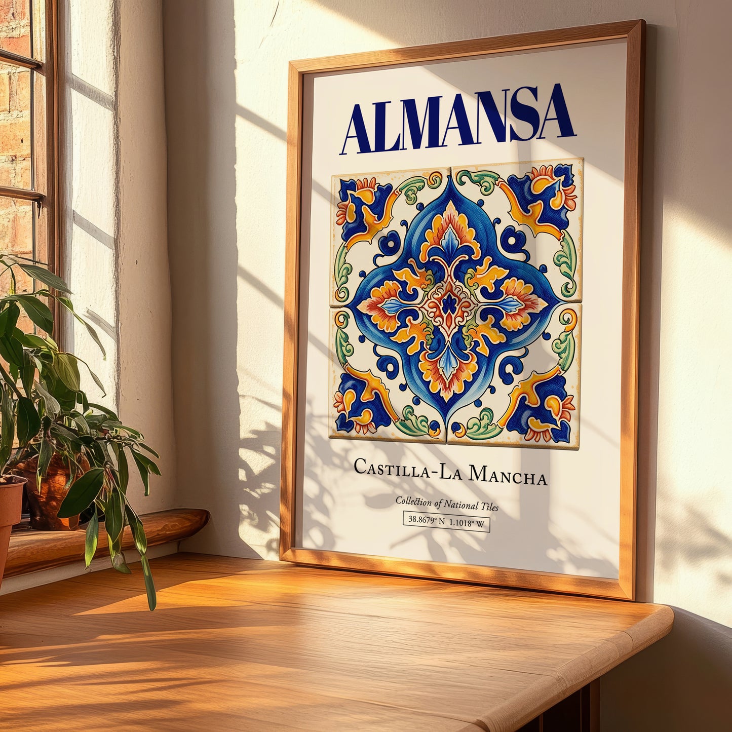 Almansa, Spain – Travel Poster, clean layout with no caption