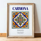 Carmona, Spain – Travel Print, in wooden frame leaning on the floor