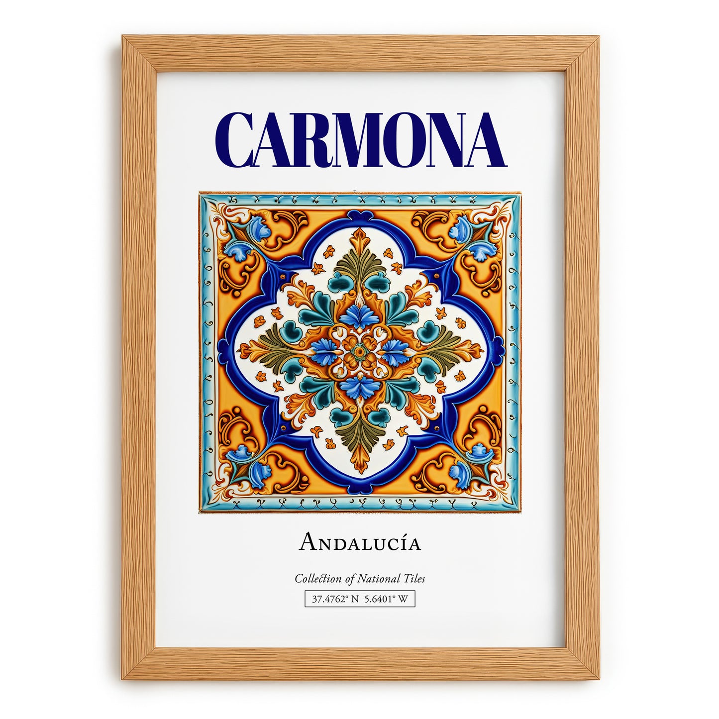 Carmona, Spain – Travel Print, set in oak frame