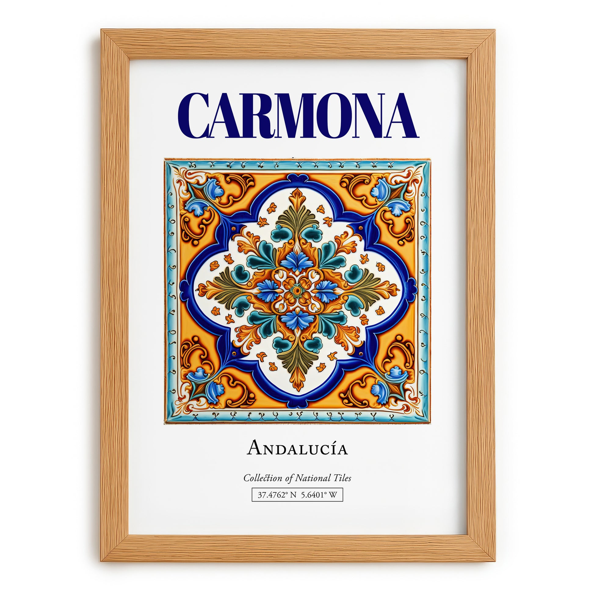 Carmona, Spain – Travel Print, set in oak frame