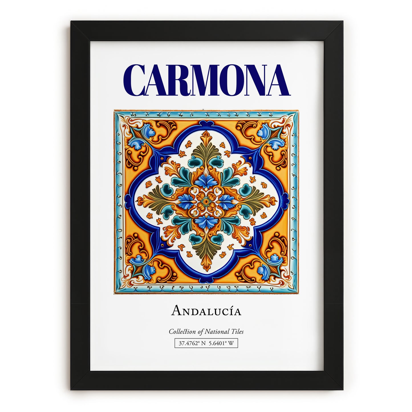Carmona, Spain – Travel Print, in sleek black frame