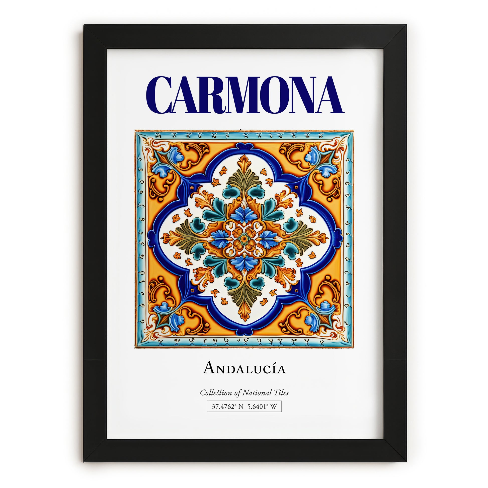 Carmona, Spain – Travel Print, in sleek black frame
