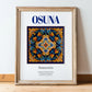 Osuna, Spain – Cityscape Wall Art, in wooden frame leaning on the floor