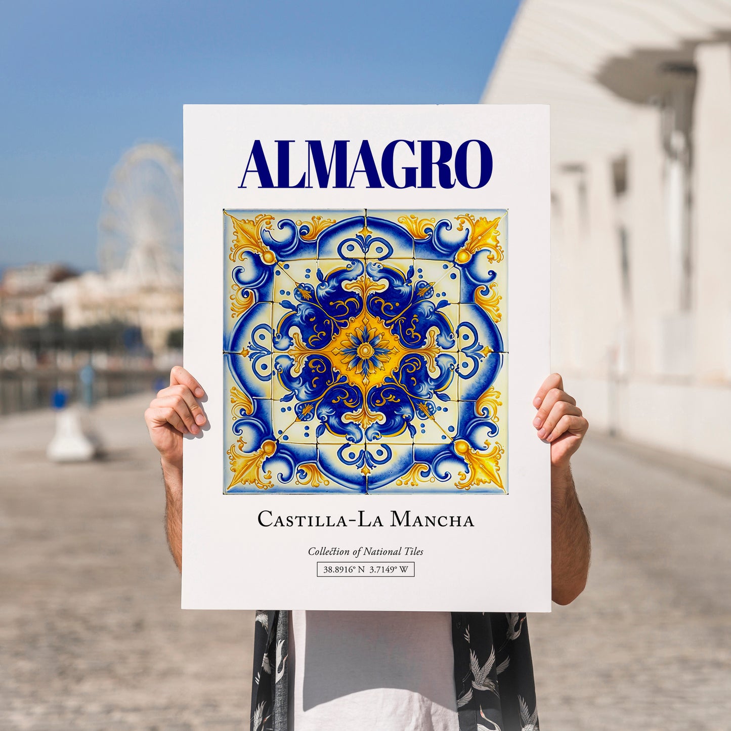 Almagro, Spain – World Heritage Travel Poster, no-text version framed in wood