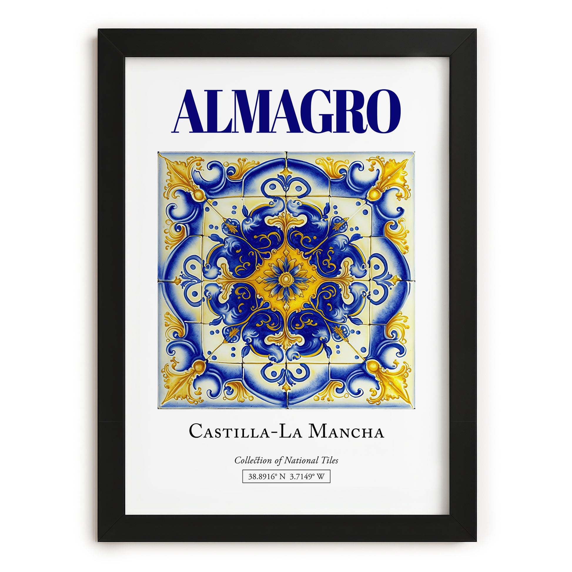 Almagro, Spain – World Heritage Travel Poster, in sleek black frame