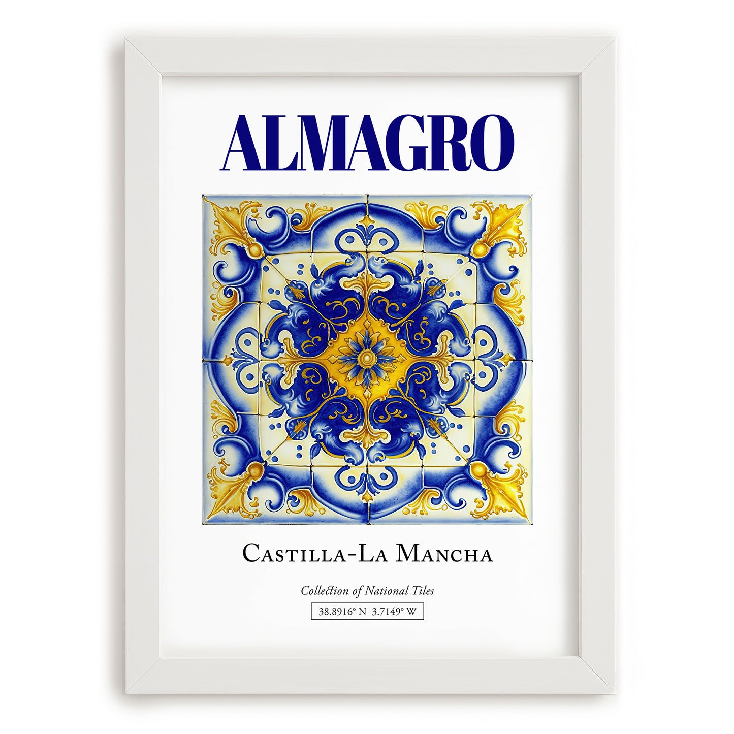 Almagro, Spain – World Heritage Travel Poster, placed in minimal white frame