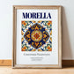 Morella, Spain – Travel Poster, in wooden frame leaning on the floor