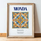 Monda, Spain – Travel Wall Decor, in wooden frame leaning on the floor