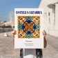 Estella-Lizarra, Spain – Architectural Travel Art, no-text version framed in wood