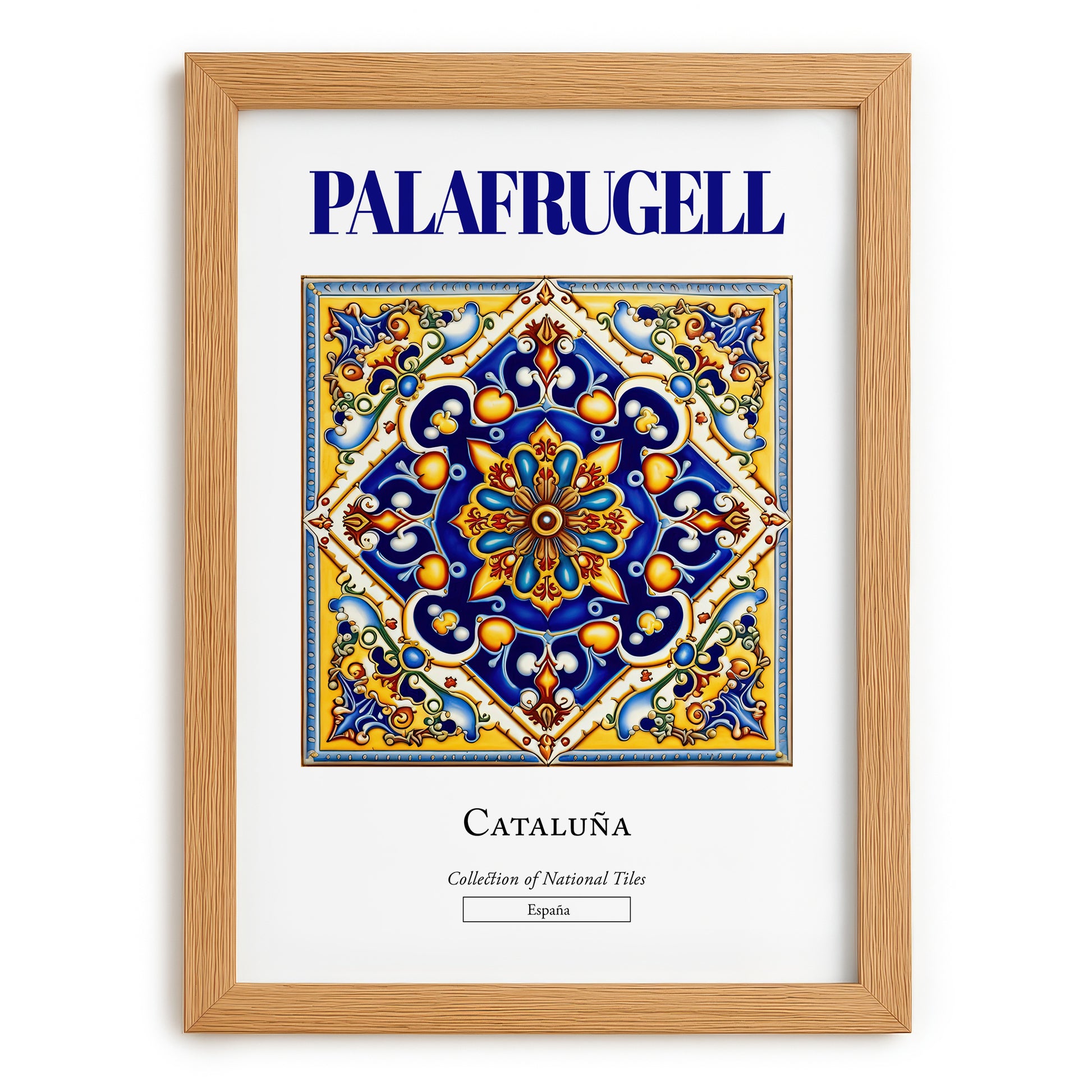 Palafrugell, Spain – Travel Print, set in oak frame