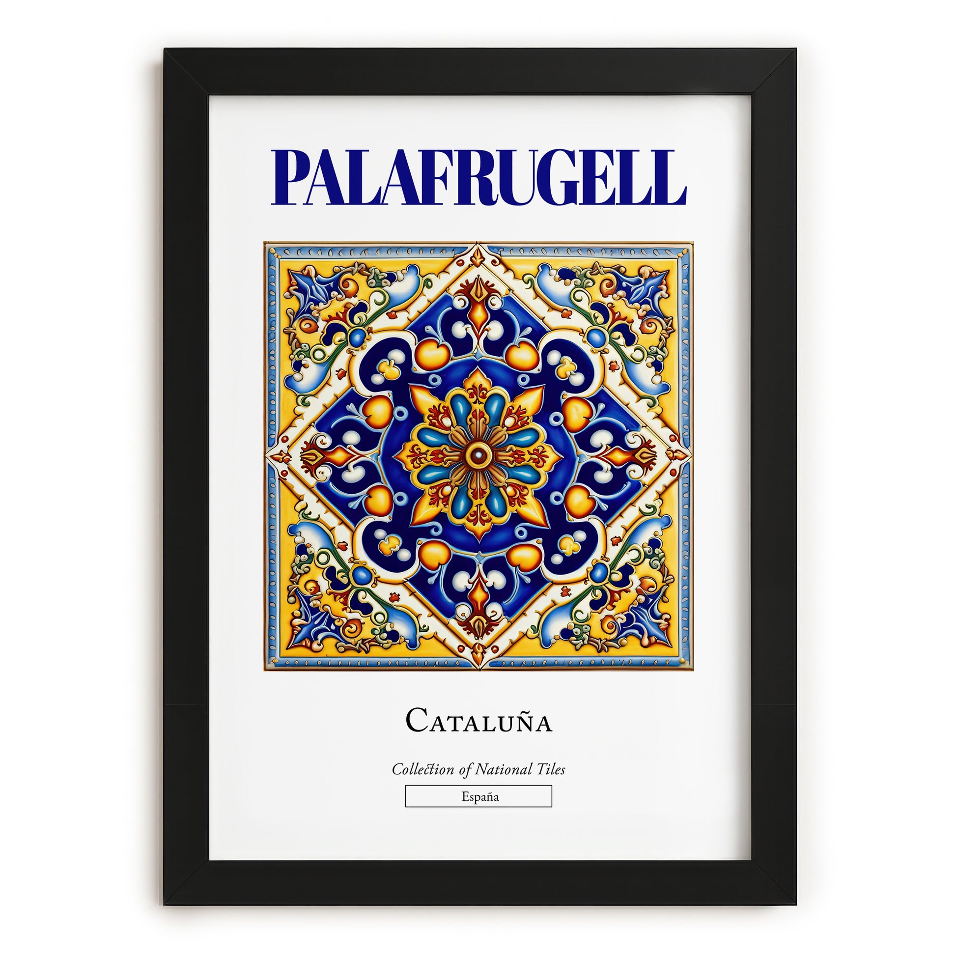 Palafrugell, Spain – Travel Print, in sleek black frame