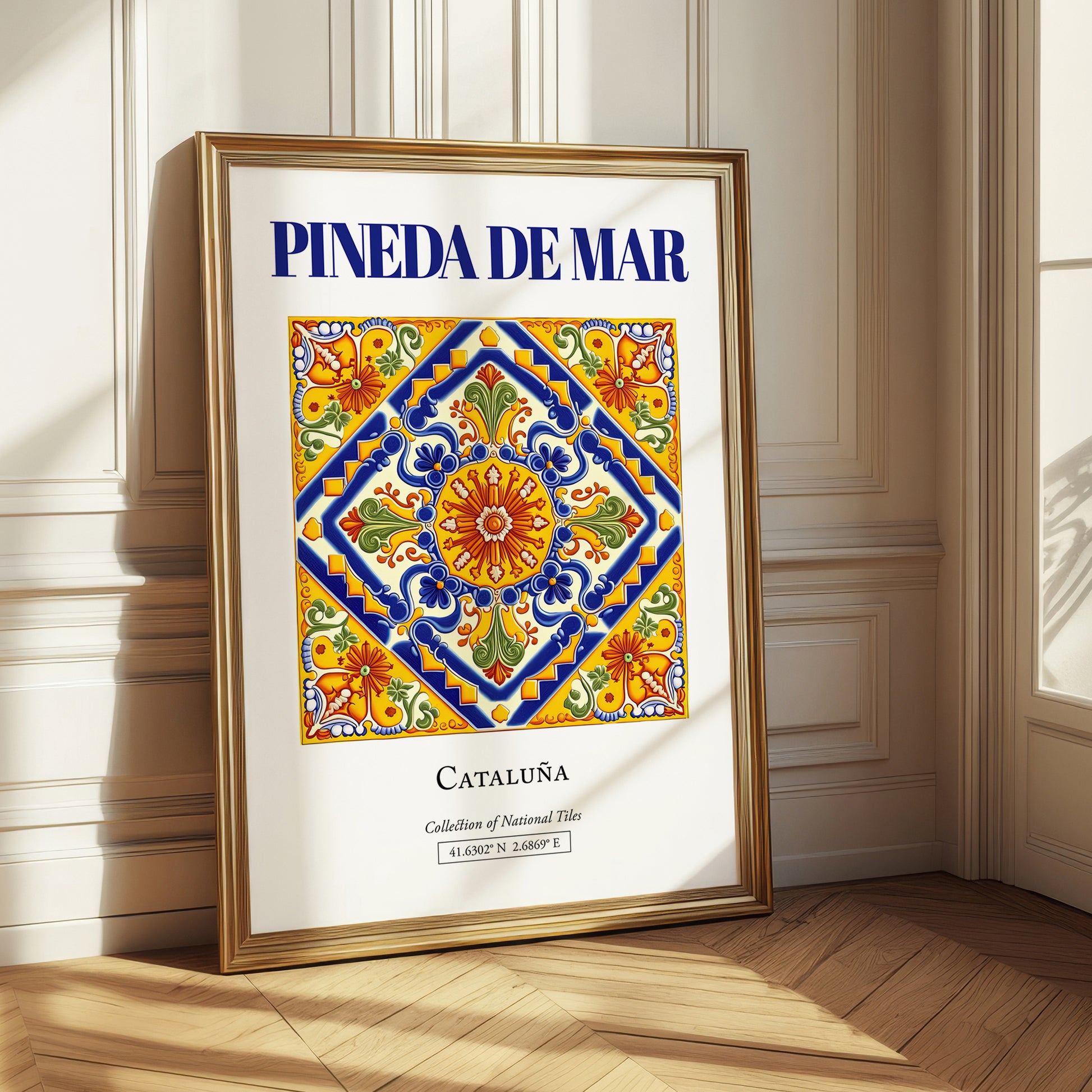 Pineda de Mar, Spain – Travel Print, styled in a charming Paris street view