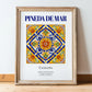 Pineda de Mar, Spain – Travel Print, in wooden frame leaning on the floor