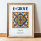 O Grove, Spain – Away From Home Poster, in wooden frame leaning on the floor