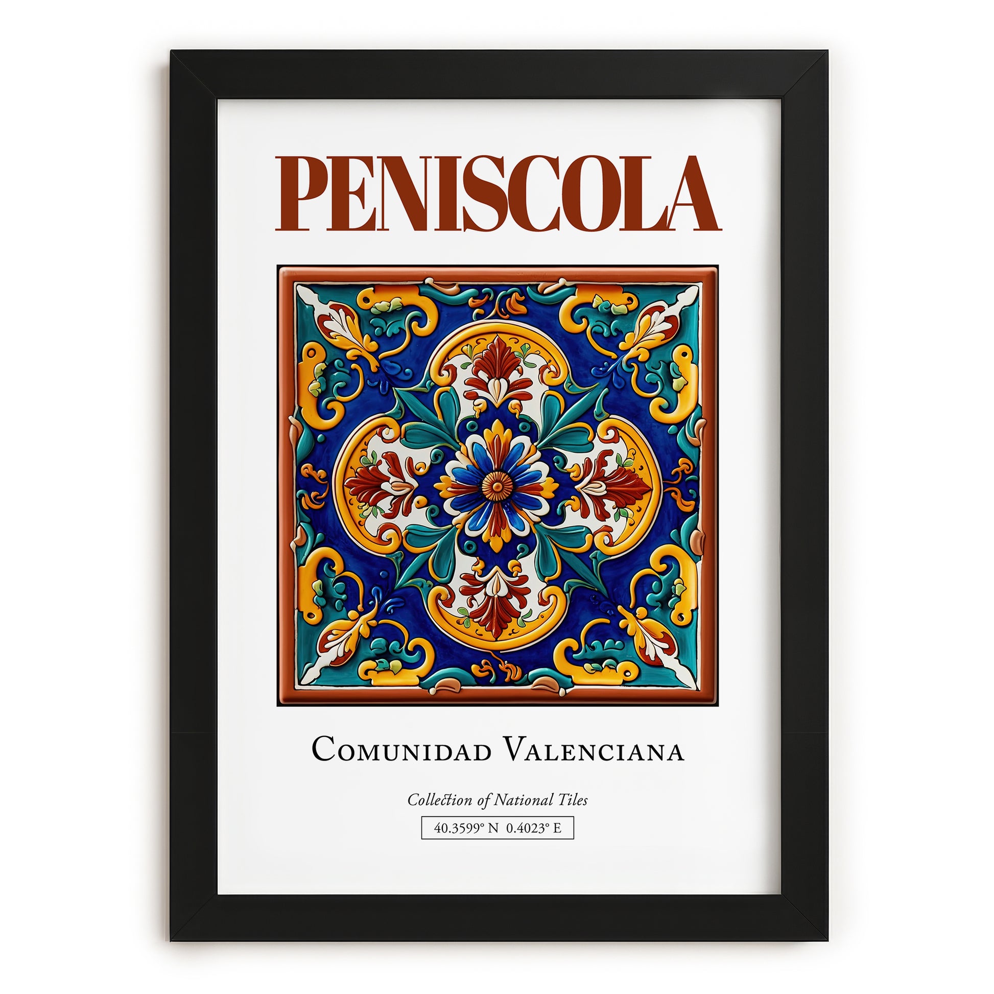 Peniscola, Spain – World Travel Art, in sleek black frame