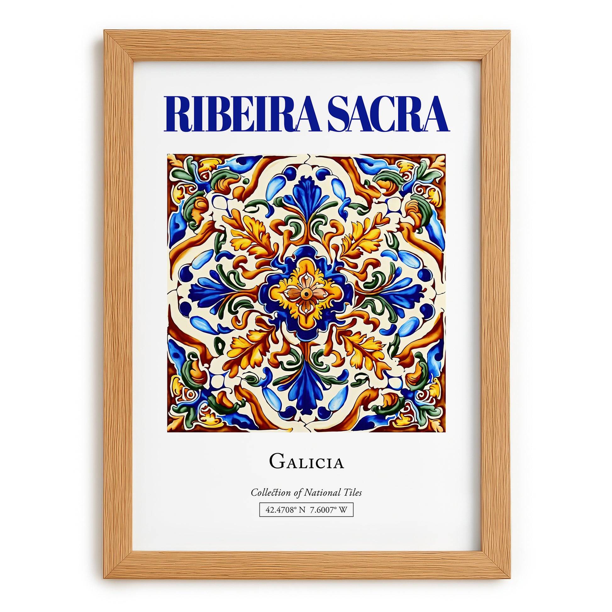Ribeira Sacra, Spain – Travel Wall Art, set in oak frame