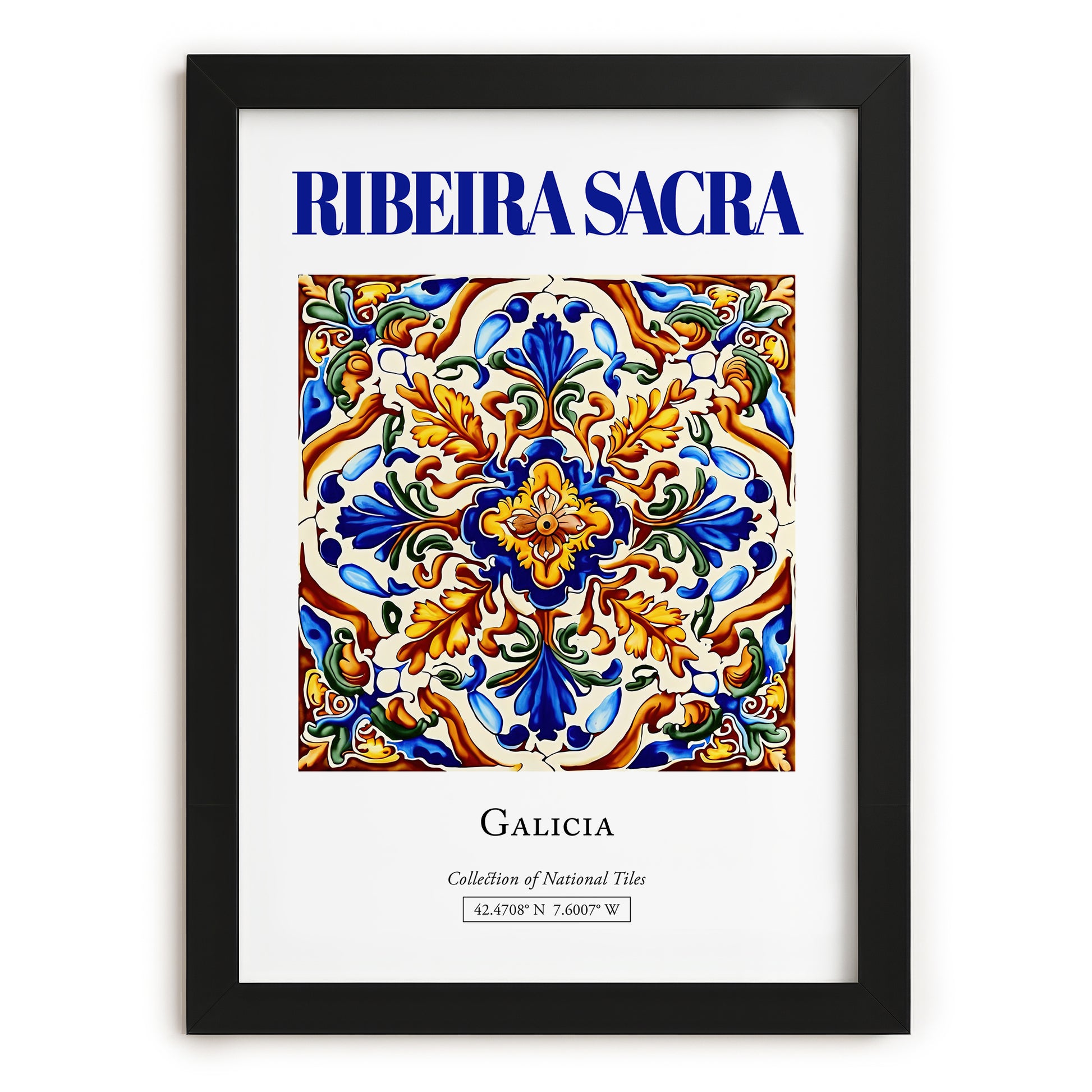 Ribeira Sacra, Spain – Travel Wall Art, in sleek black frame