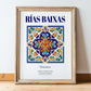Rías Baixas, Spain – Travel Wall Decor, in wooden frame leaning on the floor