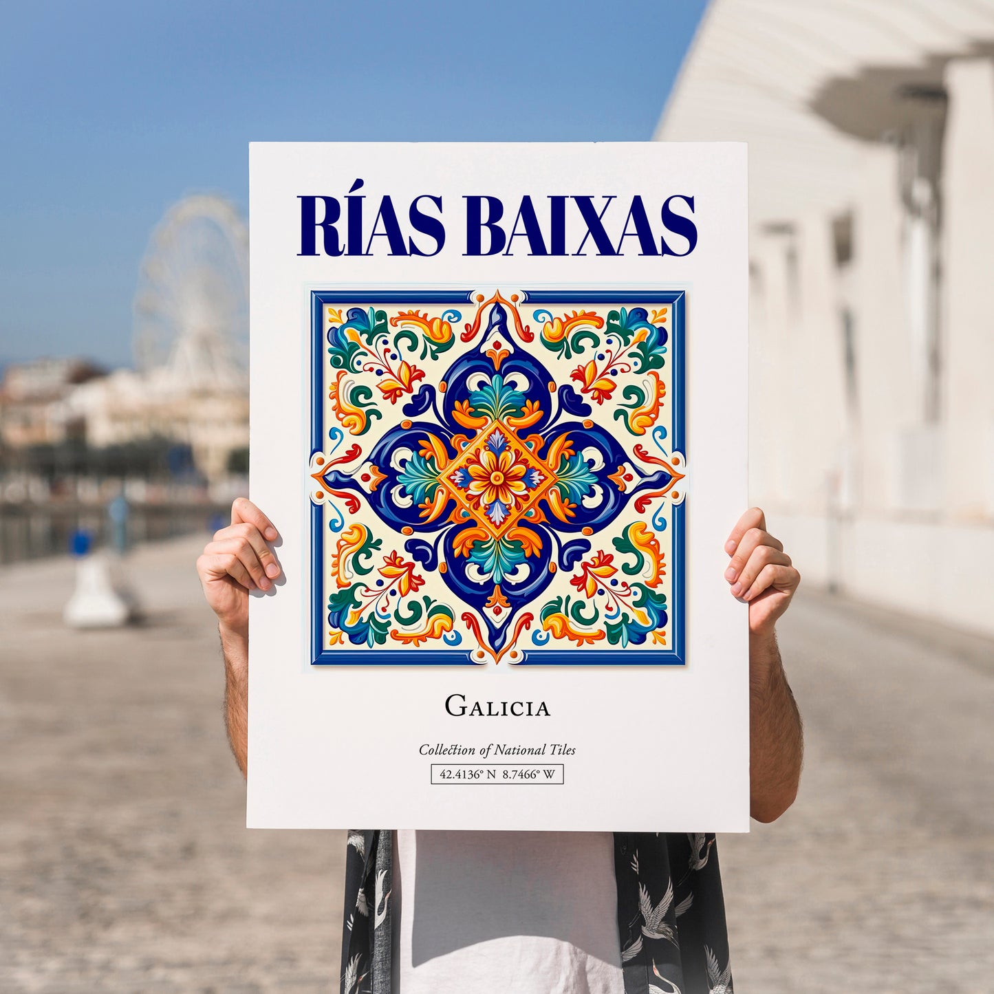 Rías Baixas, Spain – Travel Wall Decor, no-text version framed in wood