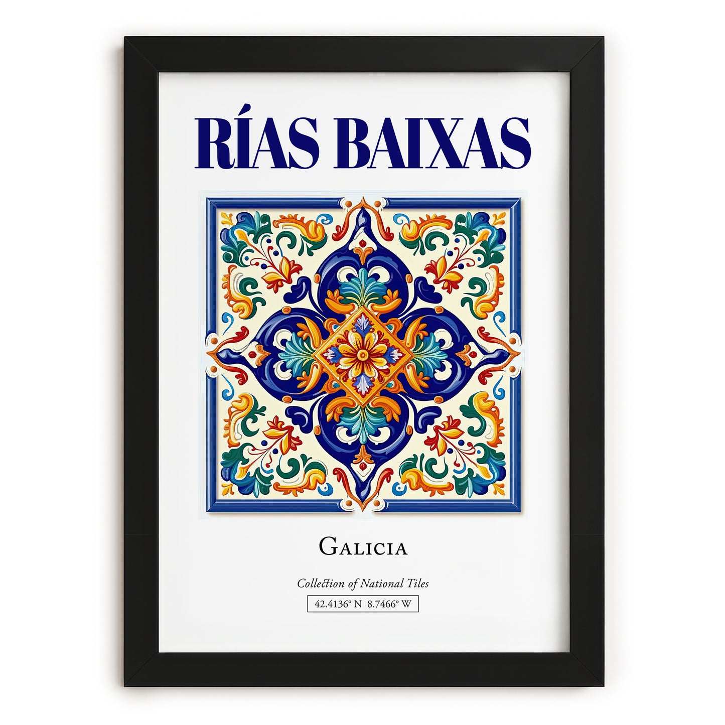 Rías Baixas, Spain – Travel Wall Decor, in sleek black frame