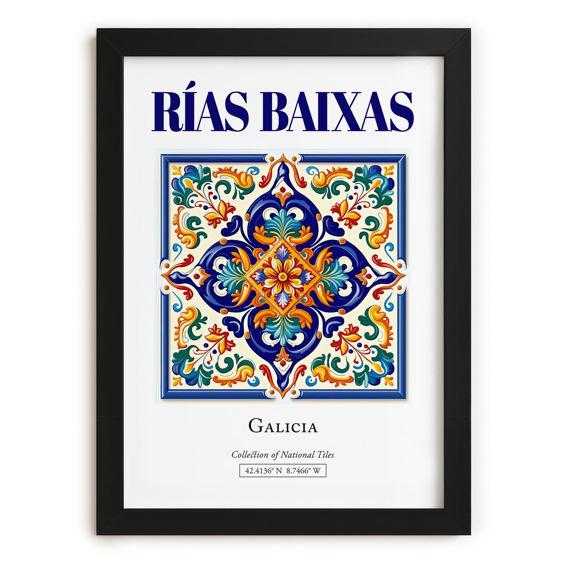 Rías Baixas, Spain – Travel Wall Decor, in sleek black frame