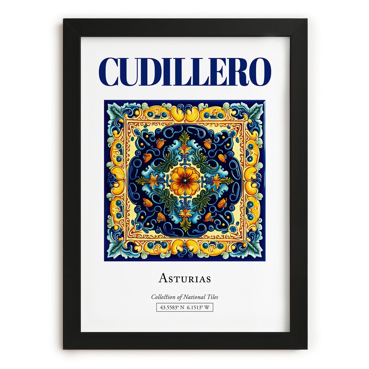 Cudillero, Spain – Travel Print, in sleek black frame