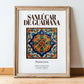 Sanlúcar de Guadiana, Spain – Travel Poster, in wooden frame leaning on the floor