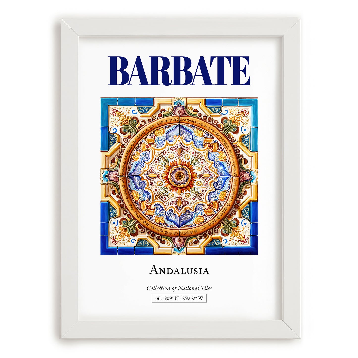 Barbate, Spain – Wanderlust-Inspired Poster, placed in minimal white frame