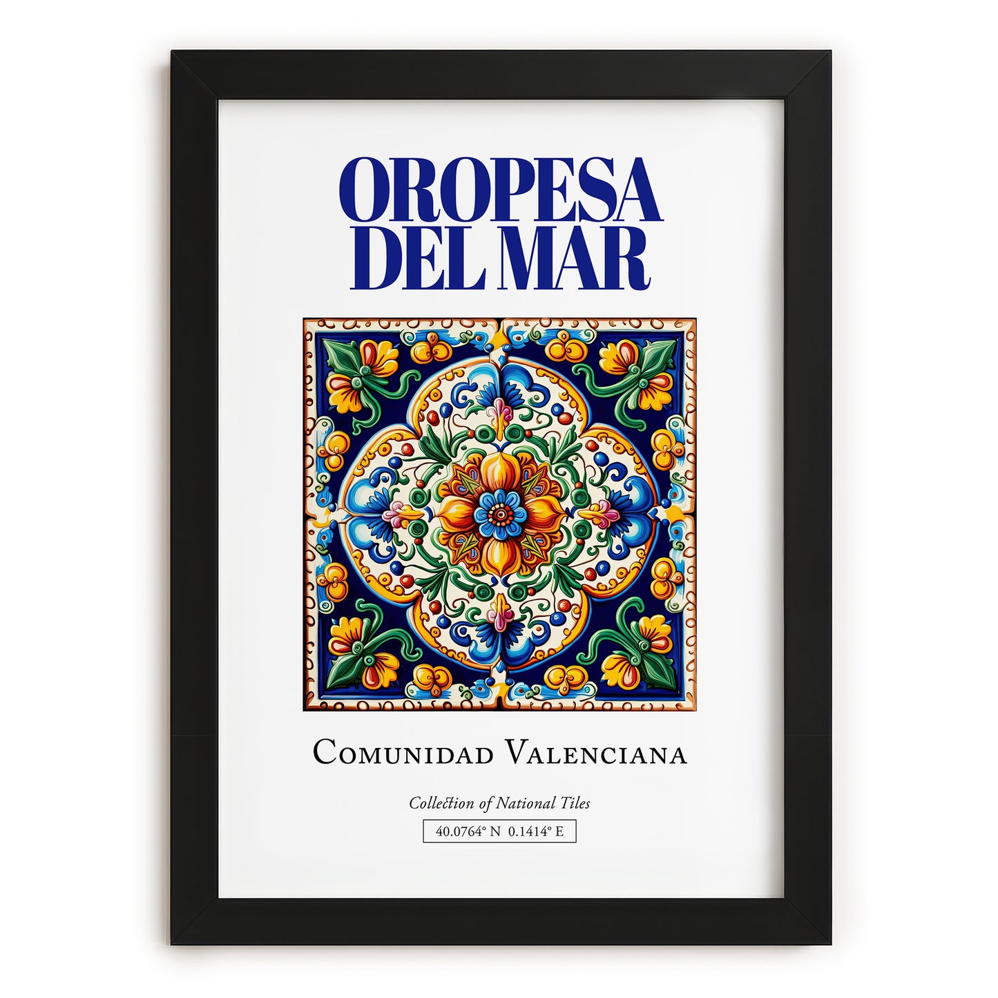 Oropesa del Mar, Spain – Country Culture Poster, in sleek black frame