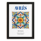 Avilés, Spain – Travel Print, in sleek black frame