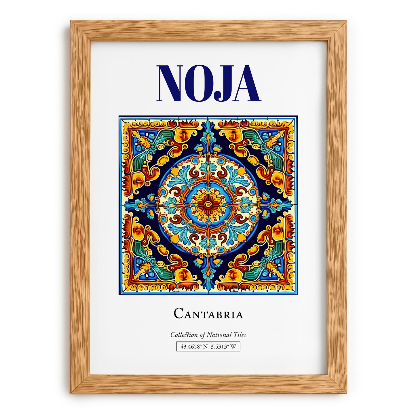Noja, Spain – Travel Wall Art, set in oak frame