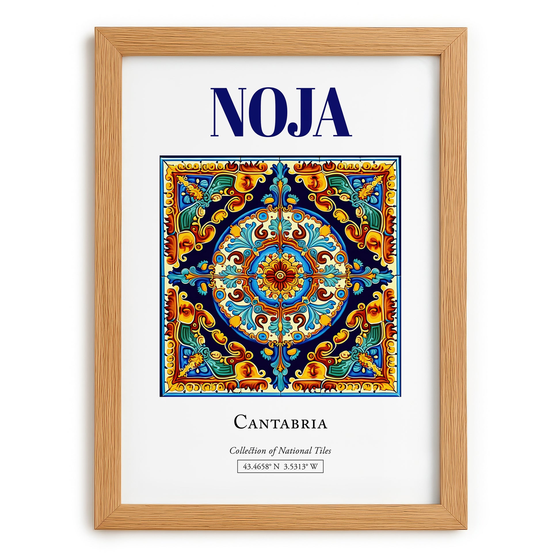 Noja, Spain – Travel Wall Art, set in oak frame