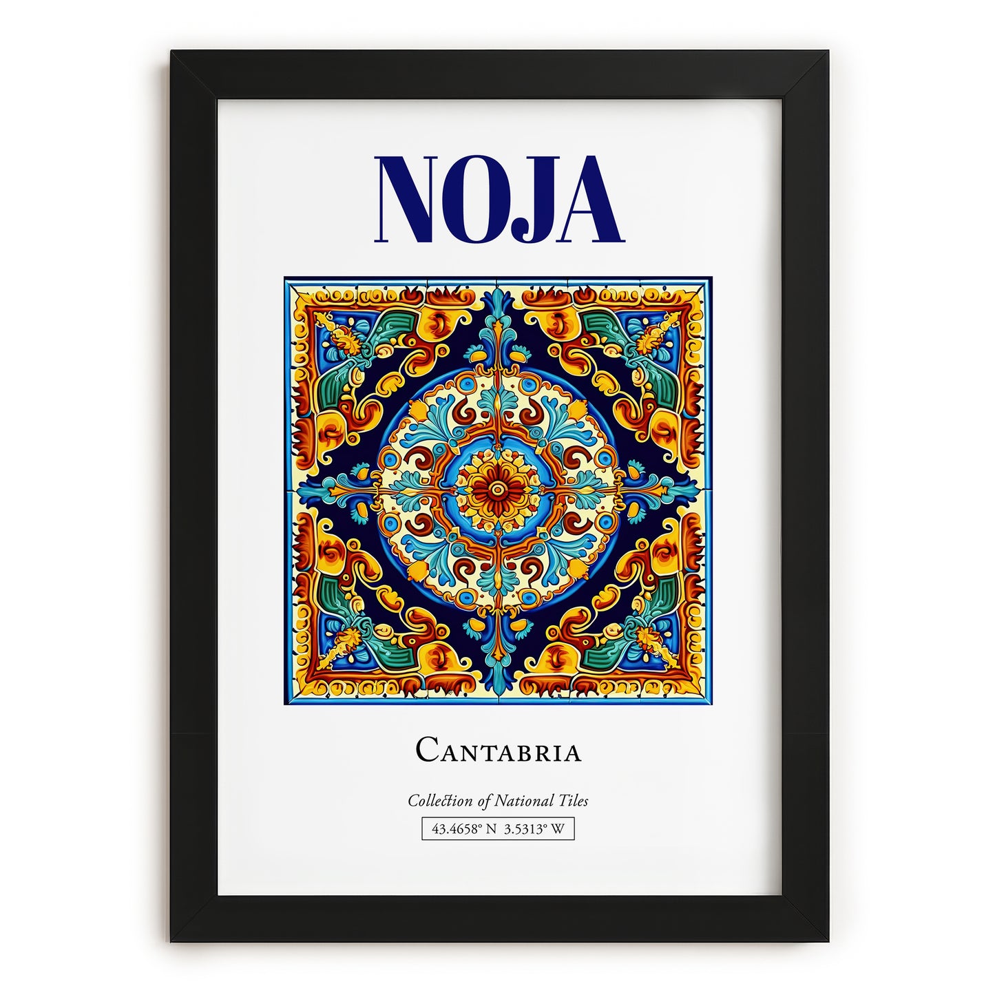 Noja, Spain – Travel Wall Art, in sleek black frame