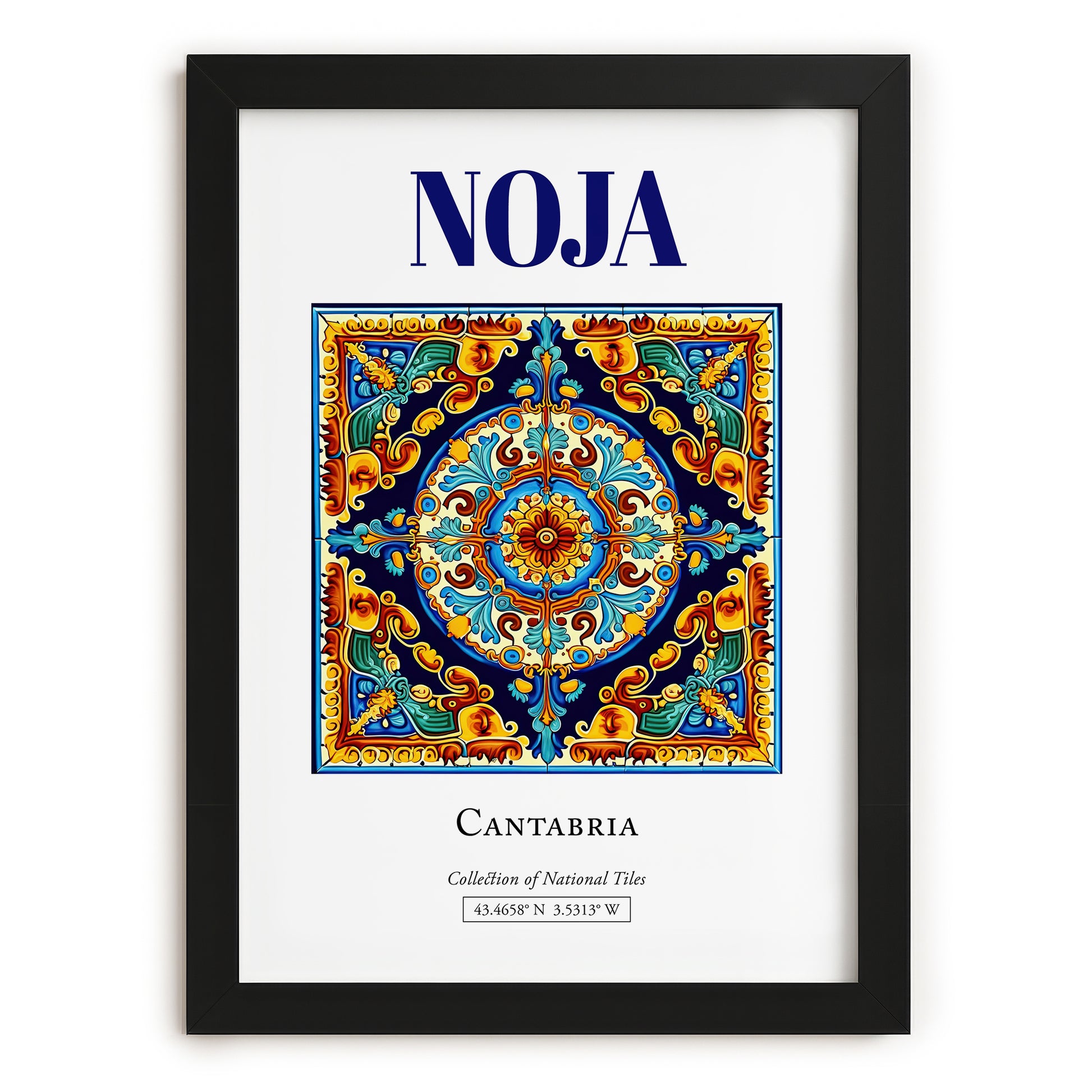 Noja, Spain – Travel Wall Art, in sleek black frame